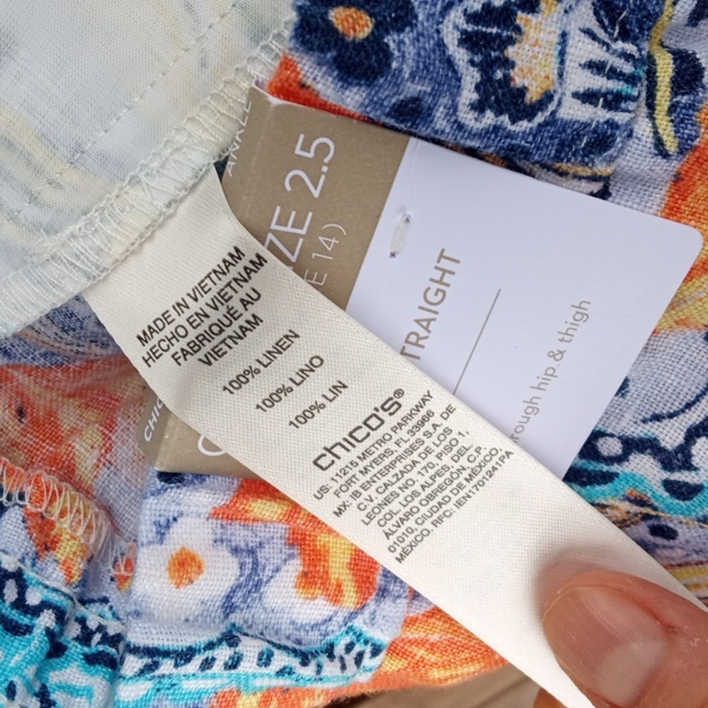 NWT 100% Linen ankle pants 14 - Picture 9 of 9